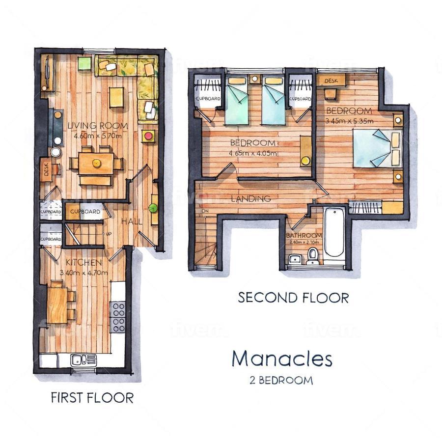Manacles - Spacious Flat Near Beach With Sea Views & Parking Φάλμαουθ Εξωτερικό φωτογραφία